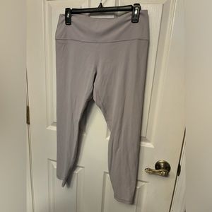 Athleta XL Capri Leggings. Worn once- butter soft. Color is a purple gray.